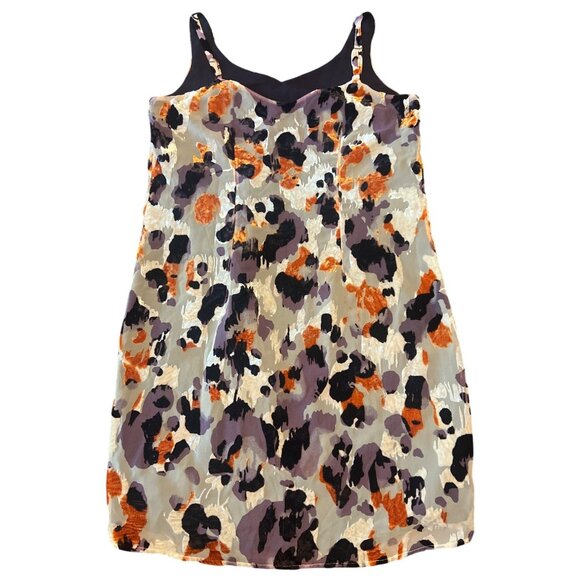 CAbi Dress M Radiant Velvet Burnout Style Purple Orange Fall Slip Dress‎ - Picture 9 of 9